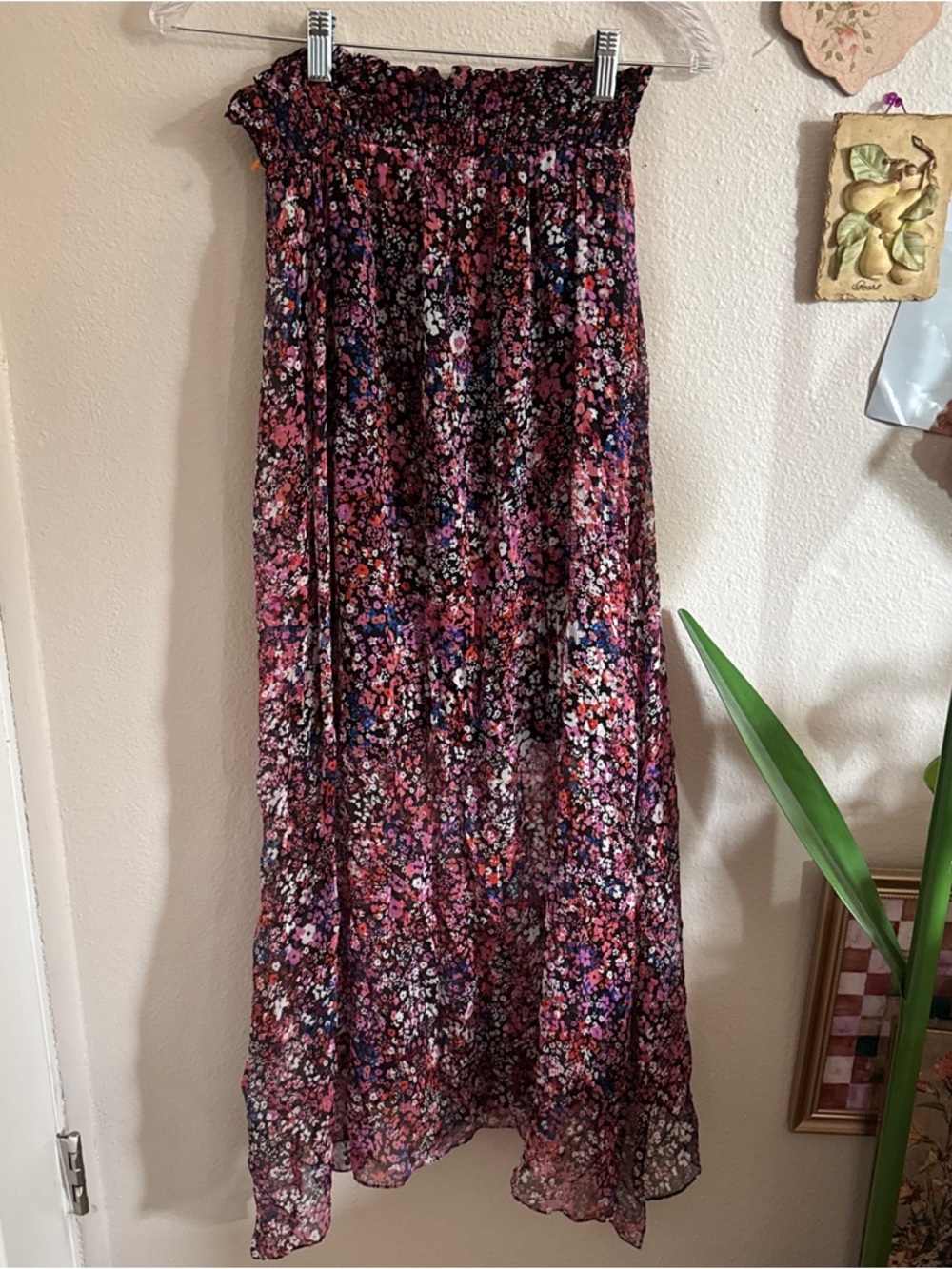 Maje Jehane Floral Silk Maxi Skirt 40 - Picture 4 of 10